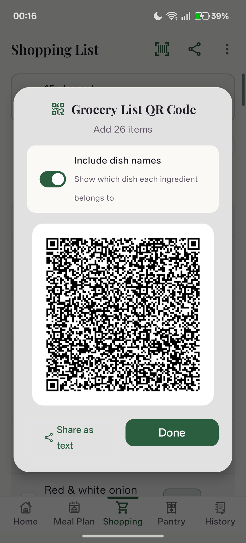 Offline QR Code Checklist Share (Light Mode)